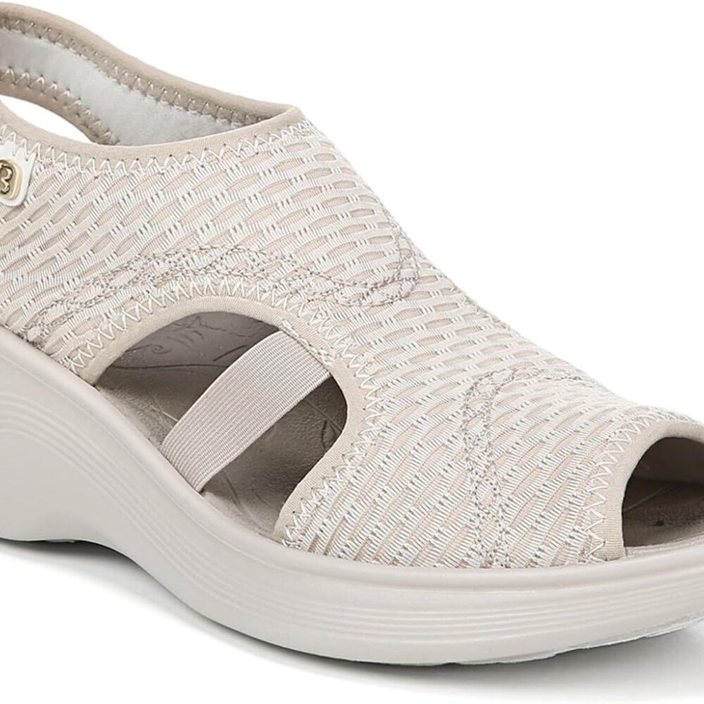 Women's Dream Sandal Beige Fishnet Comfortable Slip-On Flat Shoes